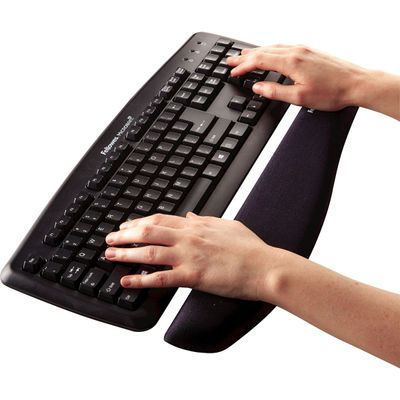0043859718924-Fellowes PlushTouch - Repose-poignets clavier ergonomique - protection antibactérienne Microban - mousse à mémoire de forme r--3