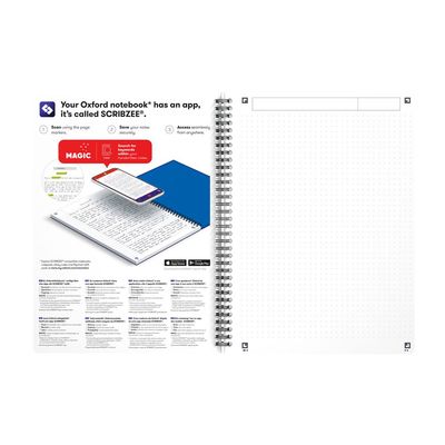 3020120107707-Oxford Office Essentials - Cahier à spirale B5 - 180 pages - points - disponible dans différentes cou--5