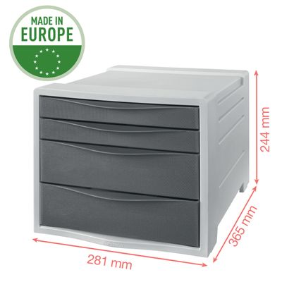 4049793054698-Esselte Colour'Breeze - Module de classement 4 tiroirs - bleu--1