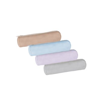3045050393839-Trousse ronde cuir L'Étudiant - 1 compartiment - différents coloris pastels disponibles - Hamelin--0