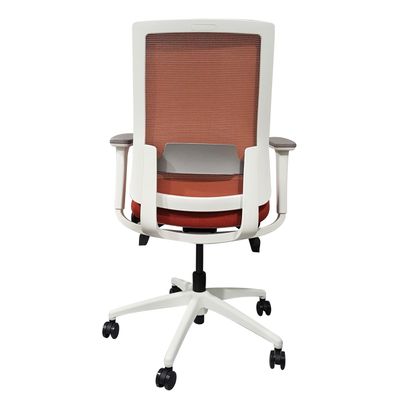 0400794385961-Fauteuil de bureau BRIAN - accoudoirs réglables - appui-tête en option - dossier en résille -Rouge--2
