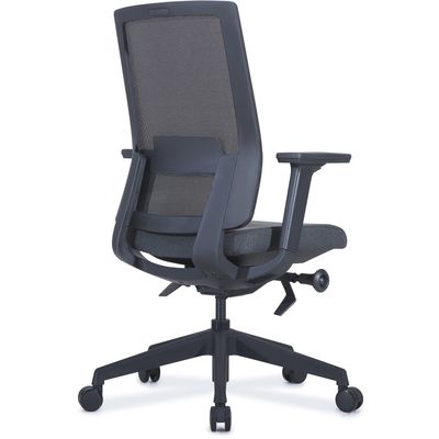3700339883547-Fauteuil de bureau BRIAN - accoudoirs réglables - appui-tête en option - dossier en résille - noir--3