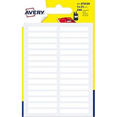 5014702085062-Avery - 240 Étiquettes multi-usages blanches - 5 x 35 mm - réf ETSA30--0