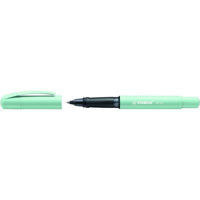 4006381538954-STABILO beFab! - Roller encre bleue - 0,5 mm - corps large - turquoise--0