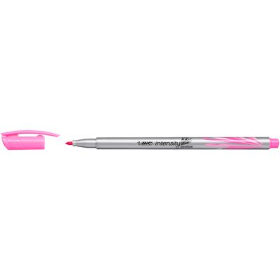 3086123537712-BIC Intensity - Pack de 12 feutres fins - pointe moyenne - rose--1