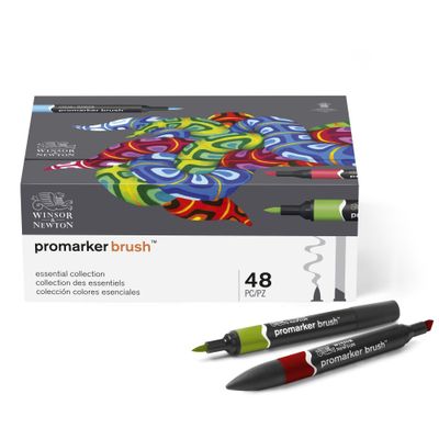 884955063453-ProMarker brush - coffret 48 marqueurs double pointe--0