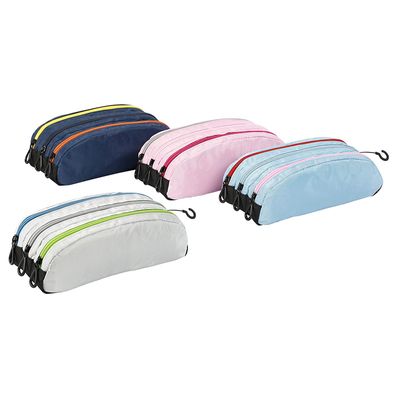 3135258838376-Trousse rectangulaire Genius Triple - 3 compartiments - 4 coloris disponibles - Viquel--0