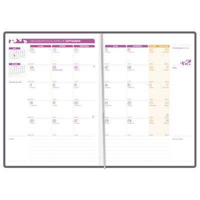 3147280167492-Agenda Oxford Beauty - 1 Semaine sur 2 pages - 18 x 25 cm - différentes couleurs disponibles - Hamelin--5