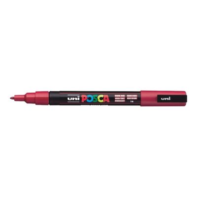 4902778202333-Posca - Marqueur peinture pointe fine - rouge foncé-Angle gauche-0