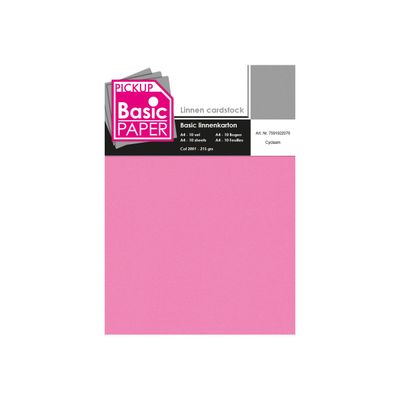 8715119761118-Pickup - Carton de lin - A4 (210 x 297 mm) - 215 g/m² - 10 feuilles - cyclamen-Avant-0