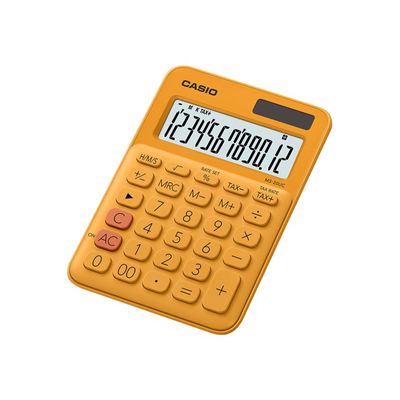 4549526612770-Calculatrice de bureau Casio MS-20UC - 12 chiffres - alimentation batterie et solaire - oran-Angle droit-0
