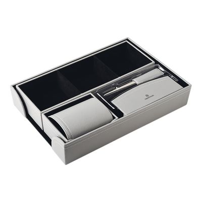 3108724667053-Oberthur - Parure de bureau - 6 pièces - gris-Angle gauche-1