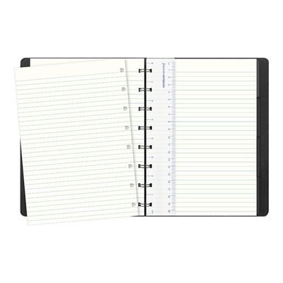 5015142269432-Filofax Saffiano - Carnet de notes à spirale A5 - argent métallisé-Avant-0