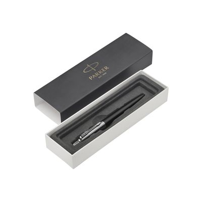 3501179531847-Parker Jotter - Stylo à bille - encre bleue - moyen - noir/argent-Angle gauche-2