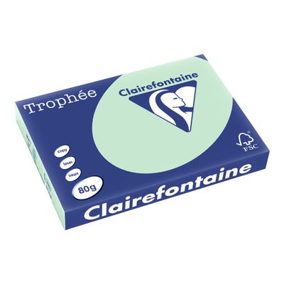 3329680188202-Clairefontaine Trophée - Papier couleur - A3 (297 x 420 mm) - 80 g/m² - Ramette de 500 fe-Angle gauche-0
