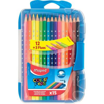3154148320357-Maped Color'Peps - 15 Crayons de couleur--0
