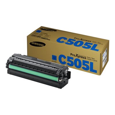 8806086222990-Samsung CLT-505L - cyan - cartouche laser d'origine-Angle droit-0