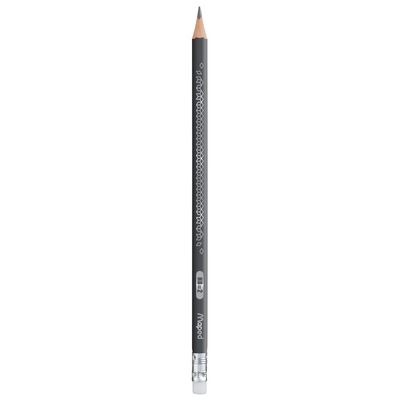 3154148517184-Maped BlackPep's - Pack de 3 crayons à papier décorés - HB - embout gomme--3