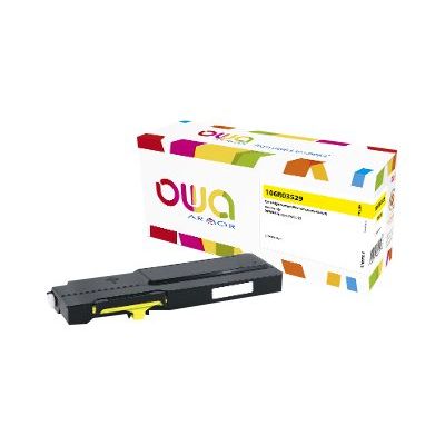 3112539766139-Cartouche laser compatible Xerox 106R03529 - jaune - Owa-Angle gauche-0
