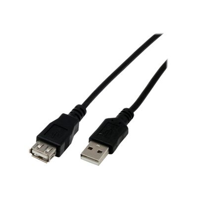 3700224739454-MCL Samar - Rallonge de câble USB 2.0 type A (M) vers USB 2.0 type A (F) - 1 m-Angle droit-0