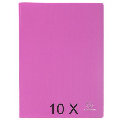 3130632884277-Exacompta Opak - 10 Porte vues - 80 vues - A4 - rose--0