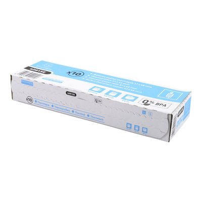 3130633409158-Exacompta - 10 Bobines thermiques - rouleaux TPE - 57 x 46 x 12 mm - sans Bisphénol A-Angle droit-1