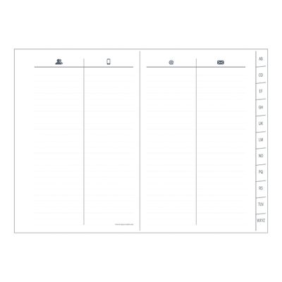3371010489503-Quo Vadis Club 10 - Répertoire carnet d'adresses 7 x 10 cm - ligné - noir-Avant-1