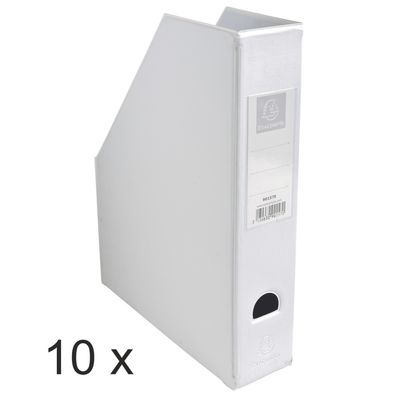 3130632901578-Exacompta - 10 Porte-revues polypro - dos 70 mm - blanc - livrés à plat--0