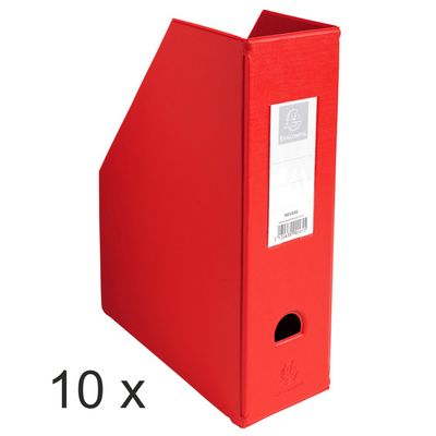 3130632901653-Exacompta - 10 Porte-revues polypro - dos 100 mm - rouge - livrés à plat--0