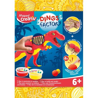 3154149072101-Maped - Mes animaux à modeler - Dinos Factory T-Rex--0