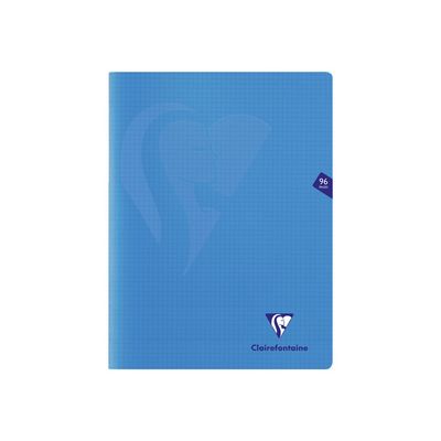 3329683233626-Clairefontaine Mimesys - Cahier polypro 24 x 32 cm - 96 pages - petits carreaux (5x5 mm) - bleu-Avant-0