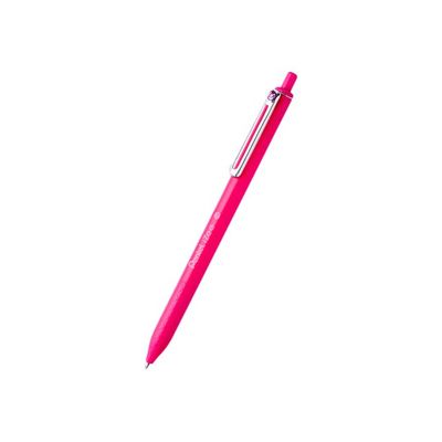 0884851041227-Pentel iZee - Stylo à bille rétractable - rose - 1 mm - pointe large-Angle gauche-0