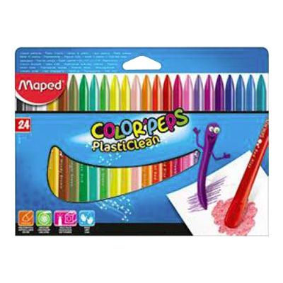 3154148620136-Maped Color'Peps Plasticlean - 24 Crayons-Avant-0