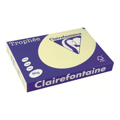 3329680188400-Clairefontaine Trophée - Papier couleur - A3 (297 x 420 mm) - 80 g/m² - Ramette de 500 fe-Angle gauche-0