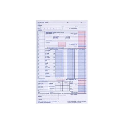 3416790021588-ELVE - Manifold Carnet de bulletins de paie - 50 dupli - 23,5 x 14 cm-Avant-1