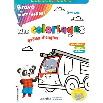 9782047400418-Mon Bloc De Coloriages Engins, Véhicules - Moyenne et grande section - 4 à 5 ans--0