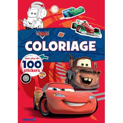 9782508049590-Disney Pixar Cars - Coloriage avec plus de 100 stickers (Flash McQueen et Martin)--0