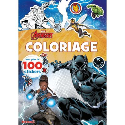9782508054099-Marvel Avengers - Coloriage avec plus de 100 Stickers : Black Panther--0