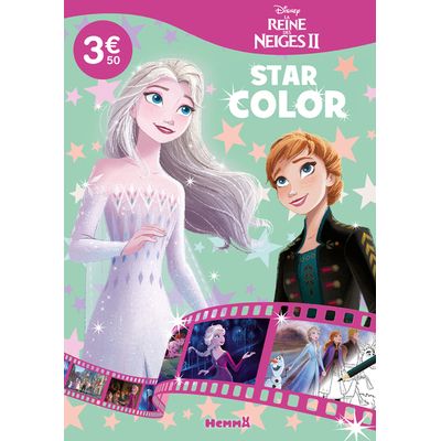9782508054464-Disney La Reine des Neiges 2 - Star Color (Elsa et Anna fond vert)--0