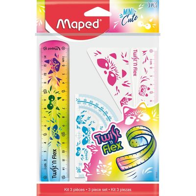 3154149818280-Maped Twist'n Flex Mini Cute - Mini kit 3 instruments (règle, équerre et rapporteur)--0