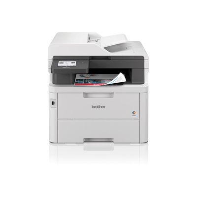 4977766824088-Brother MFC-L3760CDW - imprimante multifonction laser couleur A4 - USB 2.0, Gigabit LAN, Wi-Fi(n),-Avant-1