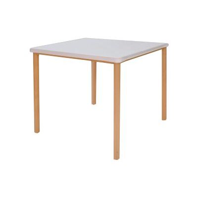 3700339881352-Table collectivité - plateau noir - pied bois-Angle droit-0