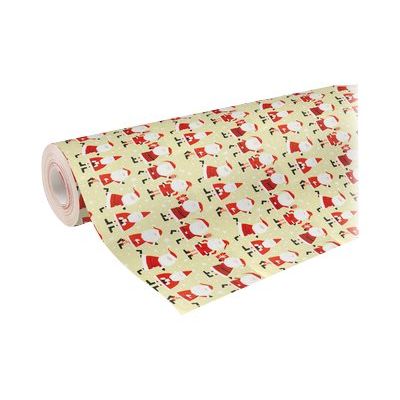 3329682117545-Clairefontaine Alliance - Papier cadeau - 70 cm x 50 m - 60 g/m² - motif Père Noël / or-Angle gauche-0