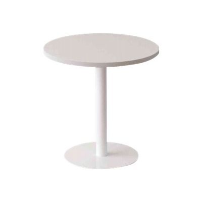 3660141221930-Table ronde EASYDESK - diamètre 60 x H60 cm - plateau blanc-Angle droit-0