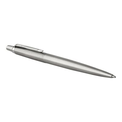 3501179531700-Parker Jotter - Stylo à bille - encre bleue - moyen - acier/argent-Angle gauche-1