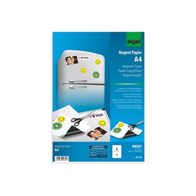 4004360997457-Sigel - Papier magnétique A4 - 5 feuilles-Avant-4
