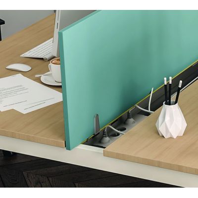 3253310144101-Goulotte réceptacle de bureau pour cables et prises électriques pour plan L180--0