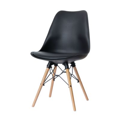 3660141230123-Chaise DOGEWOOD - Pieds bois hêtre - noir - pack de 2--3