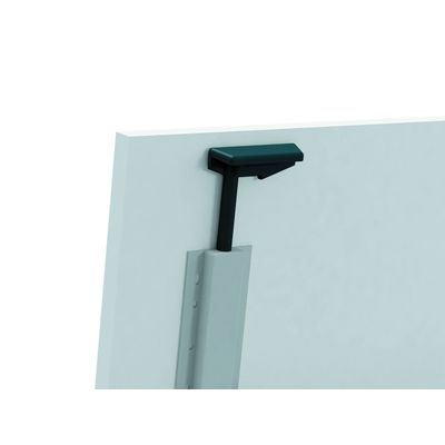 3253310171619-Table de réunion abattantes angle à droite - L200 x P80 cm - pied blanc - plateau imitation merisier--2