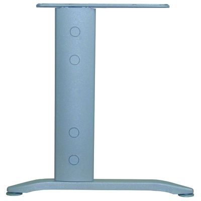 3253310150300-Bureau symétrique 120° IDRA - L185 cm - Pieds aluminium - plateau imitation Erable--1